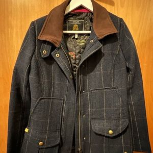 Joules navy plaid jacket